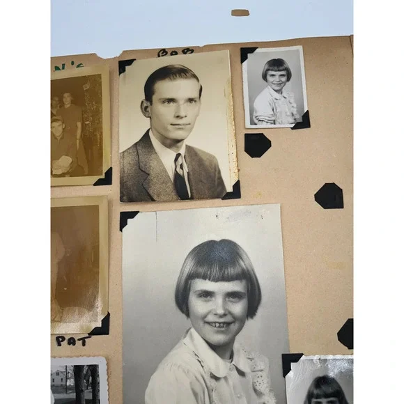 Vintage Black & White Photos Scrapbook Pages Kids Teens Handsome Young Man - Picture 4 of 7